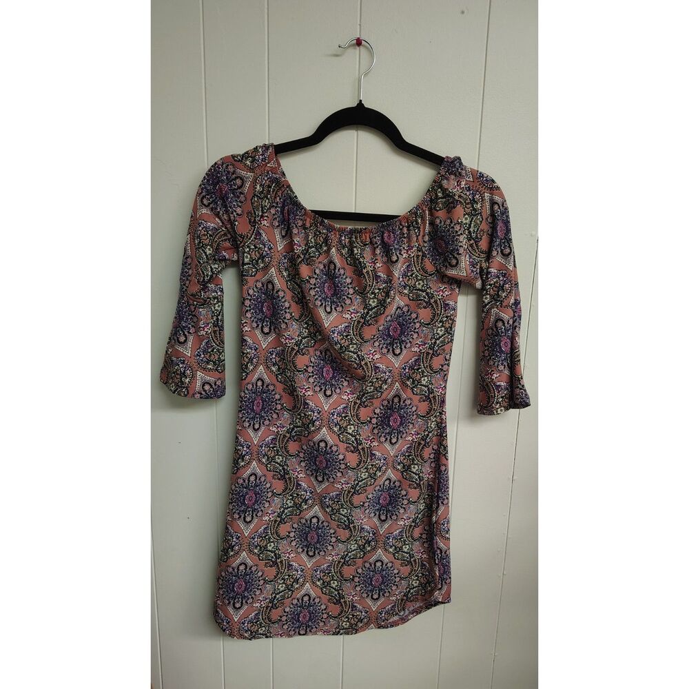 Boho-Chic Kristin Nicole Paisley Shift Dress / Tunic Small